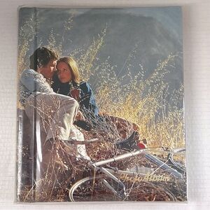 Vintage 1970 Romantic Bicycle Scene Photo Album - Retro Collectible